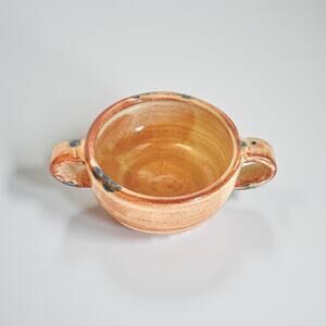 Hand Thrown Double Handle Ceramic Bowl 1970’s